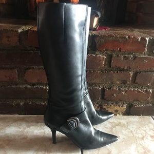 Worthington black boots with heel. Size 7 1/2